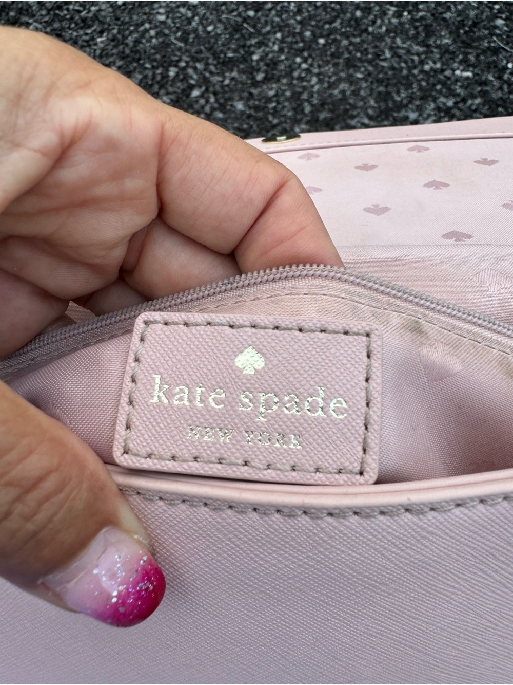 Kate Spade New York Pink Bow Crossbody Shoulder Bag Fair Condition - Picture 11 of 14